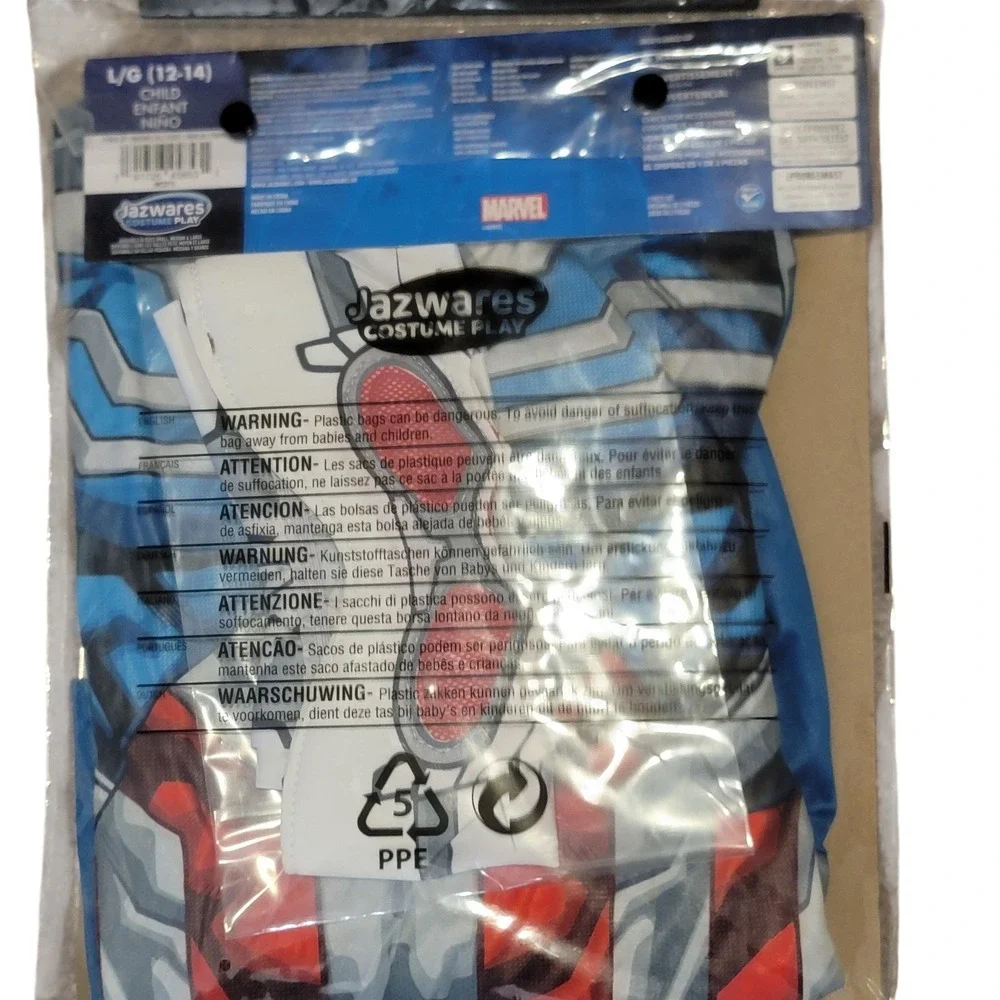 Boy's Marvel The Falcon Winter Soldier CAPTAIN AMERICA Halloween Costume L 12-14